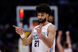 身手全面！贾马尔-穆雷20中7拿下21分9板7助 正负值+12全场最高