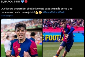 佩德里社媒晒照：多么疯狂的比赛，我们离目标越来越近！