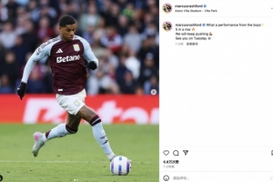 拉什福德社媒：豪取五连胜🔥，我们会继续全力冲刺💪🏾