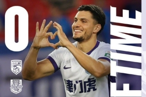 萨尔瓦多开场44秒破门 为天津津门虎职业化以来队史正赛最快进球