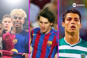 远超梅罗💥17岁亚马尔百场22球33助 同龄梅西9场1球&C罗19场5球