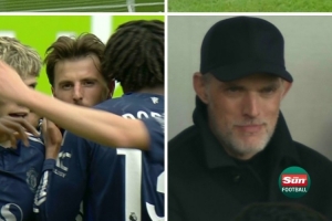 昔日师徒！英格兰主帅图赫尔现场见证芒特进球