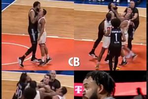 前湖勇冠军中锋😬麦基在波多黎各联赛和1米83小个大打出手！