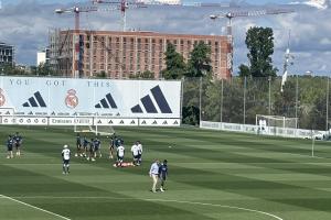 咋了？记者：与安帅短暂交谈后，罗德里戈被队医带离训练场