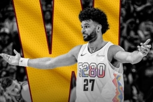 25+8+7&正负值+28！掘金官方赢球海报：穆雷当选封面人物