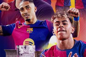 国内3冠王🏆巴萨包揽西甲+国王杯+西超杯 决赛2胜皇马+联赛力压