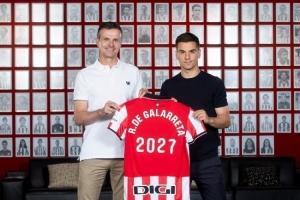 官方：31岁中场德加拉莱塔与毕尔巴鄂竞技续约至2027年