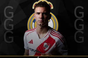 记者：皇马的引援负责人在阿根廷的一家酒店，与马斯坦托诺谈判