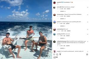 被批虐待动物🧐菲利克斯晒海钓鲨鱼视频，网友：请尊重海洋！