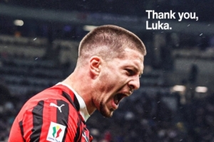 米兰告别约维奇：感谢你，卢卡！祝你职业生涯下个阶段一切顺利