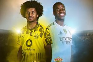 本来做的贝林兄弟对决🤣多特战皇马海报：阿德耶米PK维尼修斯