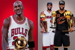 美媒发问：乔丹总决赛6胜0负 詹姆斯连续8年进总决赛 哪个更难？