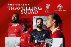 利物浦亚洲季前赛名单：萨拉赫、范迪克领衔，维尔茨等新援在列