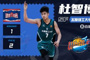 太理杜兰特！🚨CBA选秀大会：四川队用榜眼签选中杜智博！
