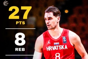 世界杯欧洲区预选赛克罗地亚大胜挪威 海佐尼亚27+8 萨里奇10分