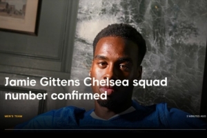 官方：切尔西夏窗新援吉滕斯新赛季将身穿11号球衣
