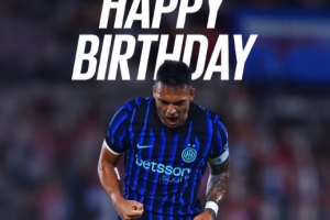 加盟以来335场153球50助！队长劳塔罗28岁生日，国米官方送祝福