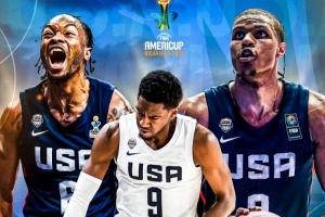 又要输？美洲杯小组赛上半场 美国男篮40-46落后巴西6分