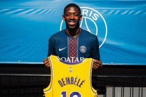 跨界联动！湖人官方祝贺登贝莱荣膺2025年金球奖