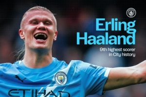 进入前十！曼城晒队史射手榜称赞哈兰德：势不可挡