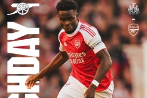 阿森纳和纽卡发布海报：萨卡、博特曼、伊兰加、沃尔特马德出镜