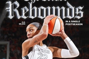 女战神！阿贾-威尔逊单次季后赛抢下118个篮板 创造新纪录