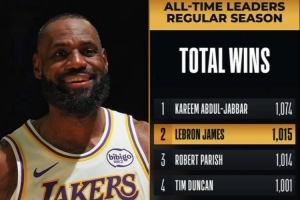 有机会吗？詹姆斯距离常规赛胜场数历史第一还差60胜