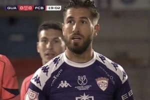 水爷回来了？巴萨国王杯对手瓜达拉哈拉20号球员长相神似拉莫斯