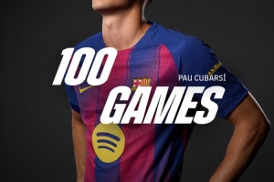 18岁329天！库巴西是巴萨队史第二年轻的100场球员，仅次于亚马尔