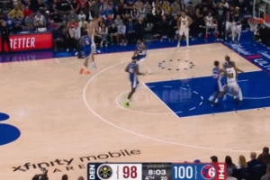 泰森造格莱姆斯犯规打成3+1 残阵掘金一波10-0反超比分