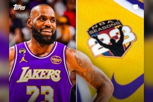 23赛季球衣特制补丁！詹姆斯转发：🙏🙌👑我也要个人收藏！