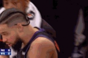 难得吃亏！狄龙抢板被唐斯给了一巴掌 小辫都挂耳朵上了