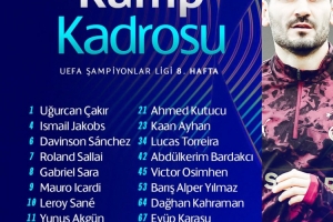 加拉塔萨雷公布对阵曼城大名单：萨内、京多安战旧主