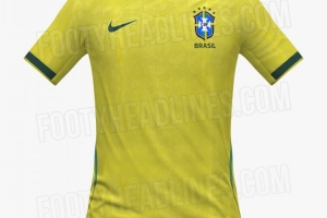 巴西2026年世界杯主场球衣谍照：致敬1970年经典款