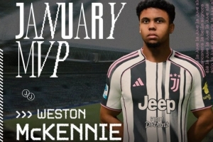 7场3球1助！官方：麦肯尼当选尤文图斯一月最佳球员